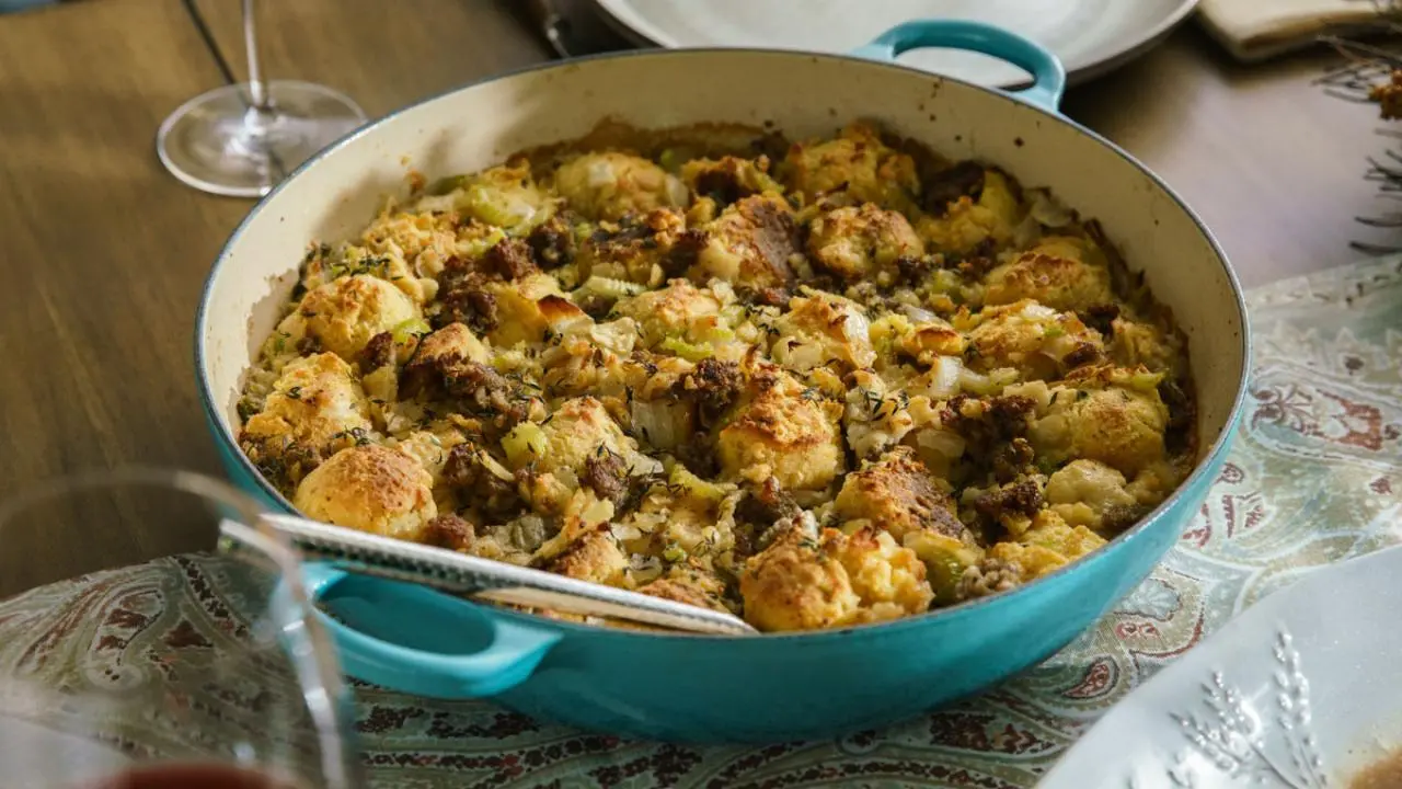 Cornmeal Biscuit Sausage Dressing