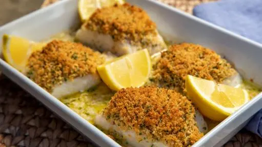 Baked Cod with Garlic And Herb Ritz Crumbs