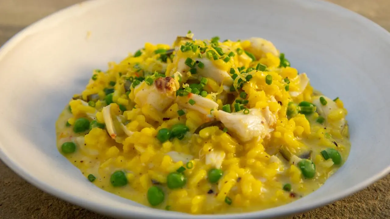 Fresh Crab and Pea Risotto Recipe | Ina Garten | Food Network
