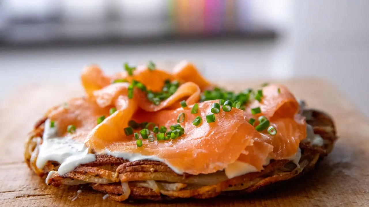 Potato Galettes with Smoked Salmon