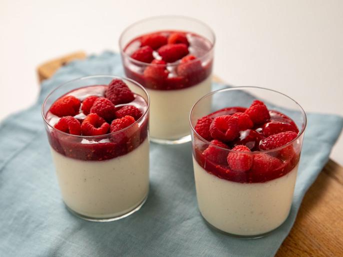 Panna Cotta with Fresh Raspberry Sauce Recipe Ina Garten Food Network