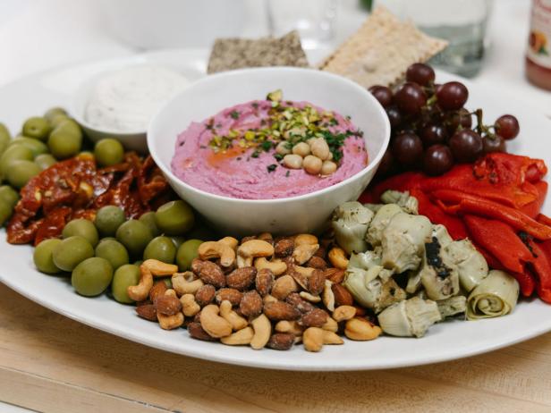 Vegan Party Platter and Hummus Beet Recipe | Food Network