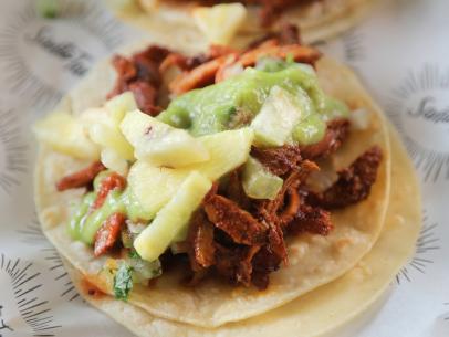Al Pastor Tacos as served by Santo Taco in Salt Lake City, Utah, as seen on Diners, Drive-ins and Dives, season 34.