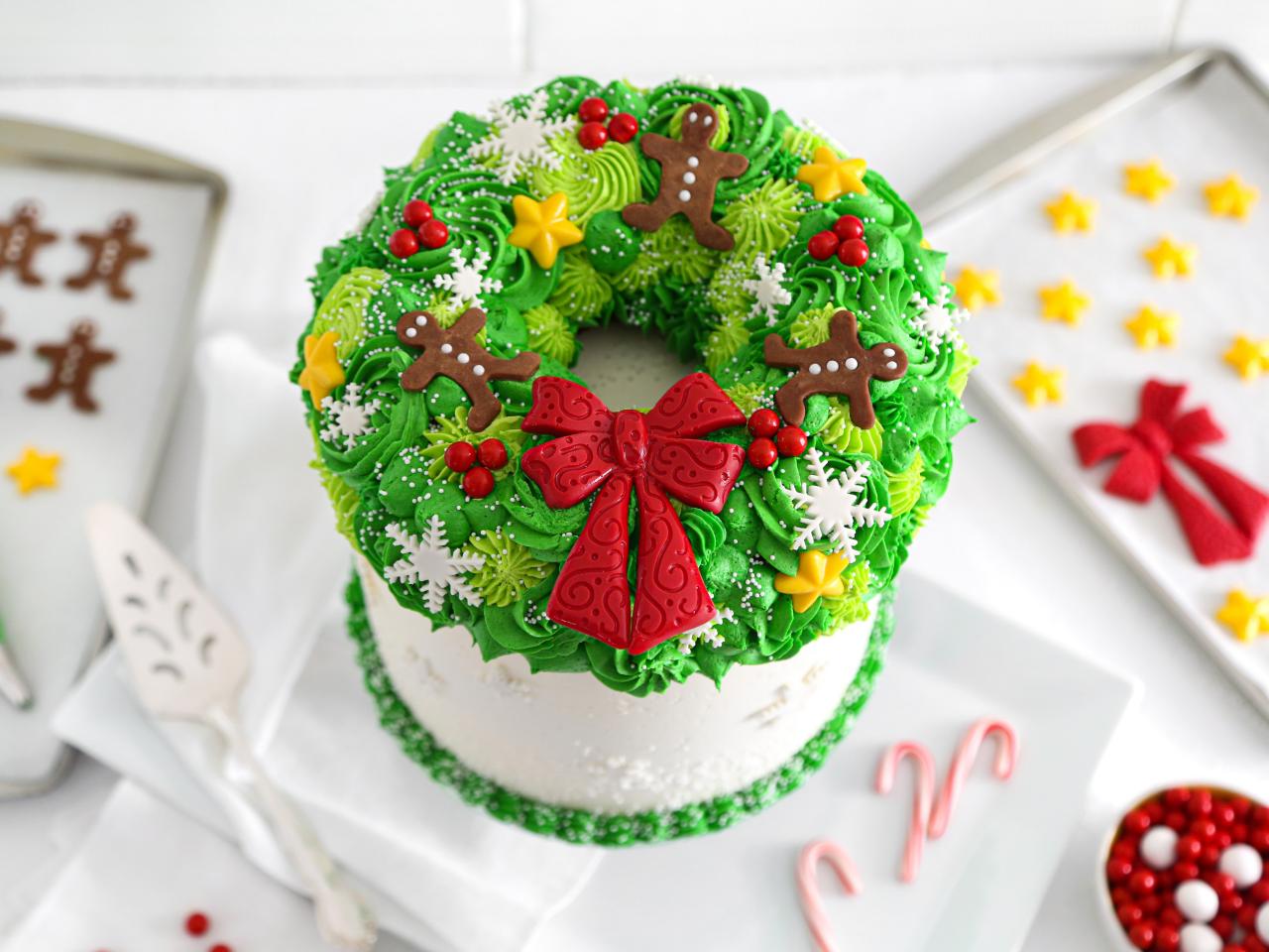 Tri-Colored Christmas Bundt Cake