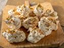 Close-up of Salted Pistachio Meringues, as seen on Barefoot Contessa: Back to the Basics, season 19.