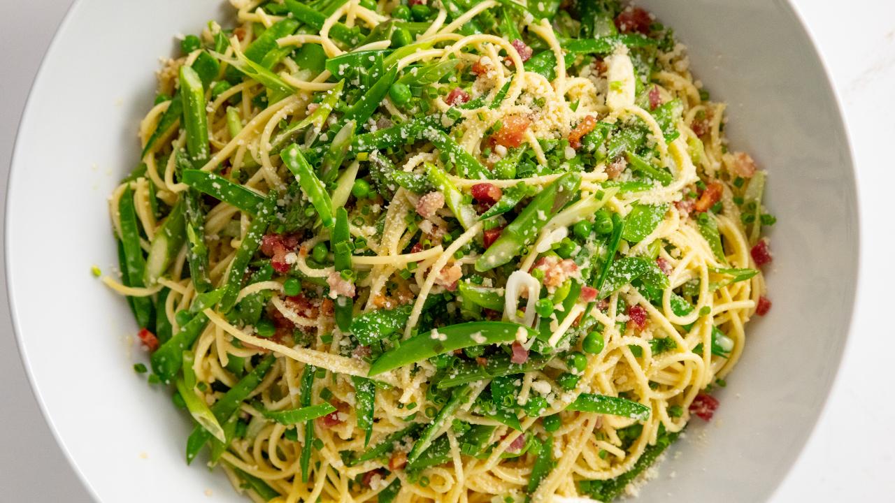 Spring Spaghetti Carbonara