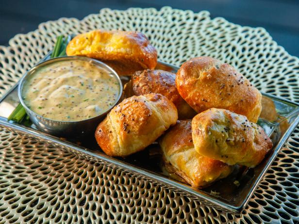 Pigs and Mustard Greens in a Blanket Recipe | Food Network Pigs and Mustard Greens in a Blanket