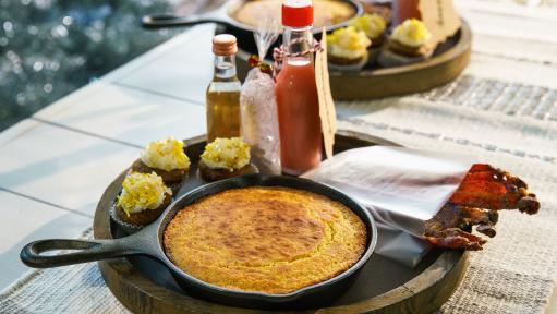 Cheesy Skillet Cornbread Recipe