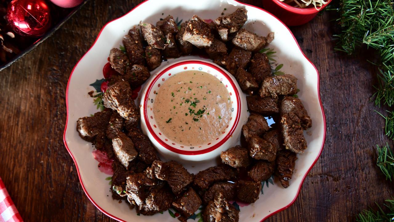 Steak Bites with Blue Cheese