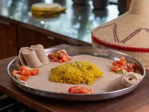 Chef Woinee G. Mariam- Taste of Ethiopia. Dish is Misir Alicha (Lentils)