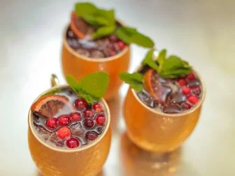 Close-up of Xmas Mules, as seen on The Pioneer Woman: Hometown Stories, season 1.
