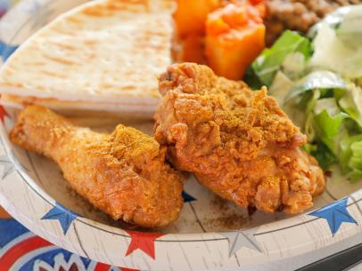 Curry Fried Chicken Plate as served at Curry Fried Chicken in Salt Lake City, Utah, as seen on Diners, Drive-Ins and Dives, season 35.