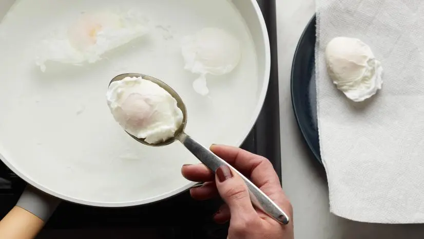 Food Network Kitchen's How to Poach An Egg Time To Serve, as seen on Food Network.