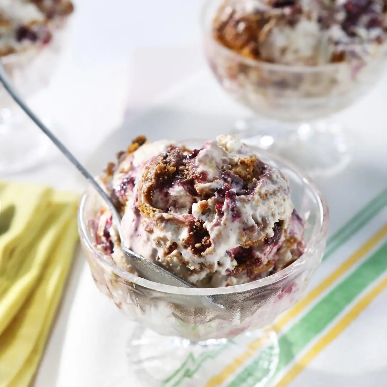 Blackberry Crunch No-Churn Ice Cream Recipe | Kardea Brown | Food