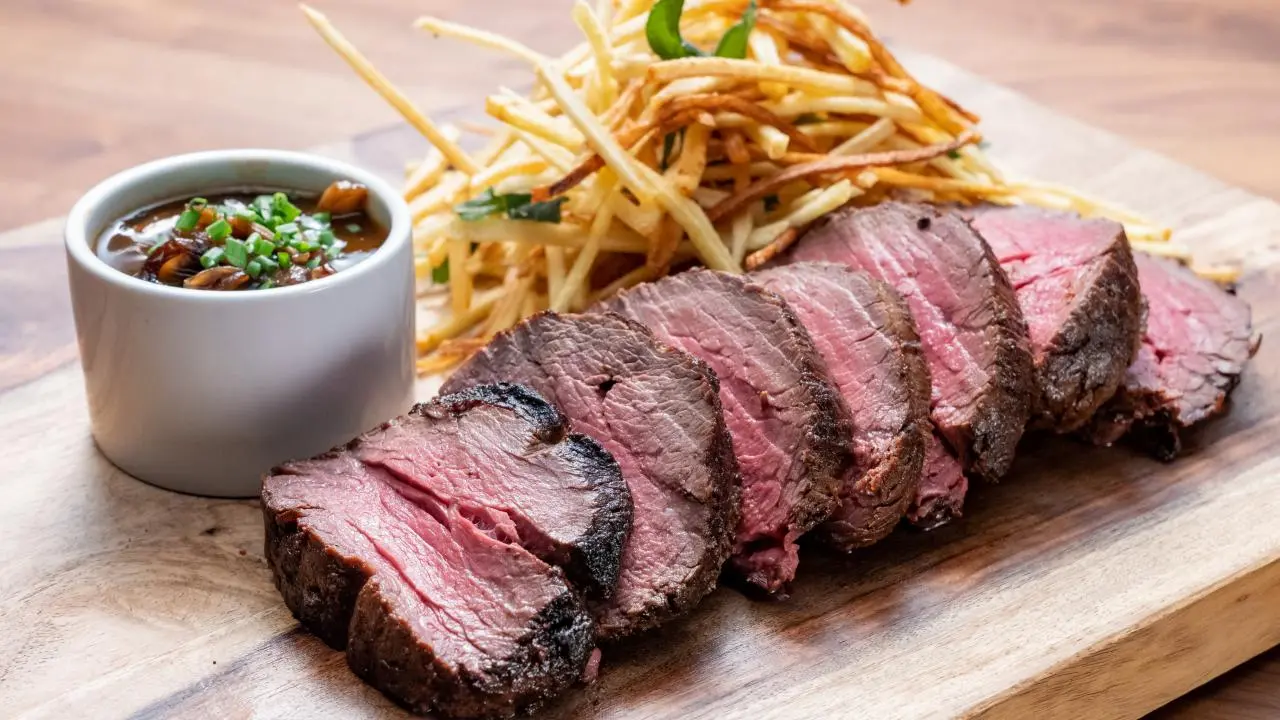 Filet Mignon and Shoestring Fries