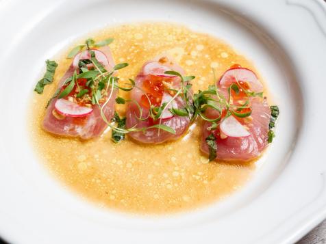 Lightly Cured Hamachi with Cilantro, Peanut, Lime and Tamarind