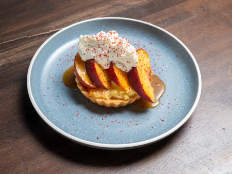 Peach Tart with Coconut Cream and Slightly Salted Caramel