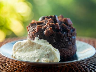Marc Murphy’s Chocolate Cherry Bread Pudding, as seen on Guy's Ranch Kitchen Season 5.
