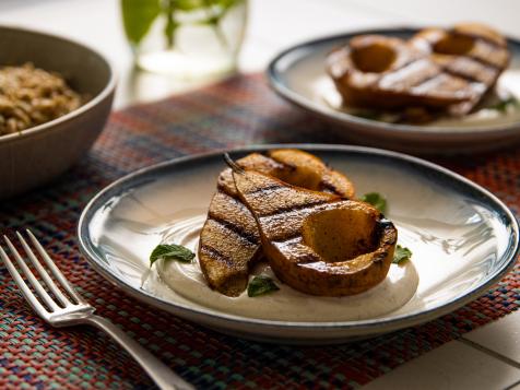 Cardamom Pears Over Spiced Yogurt