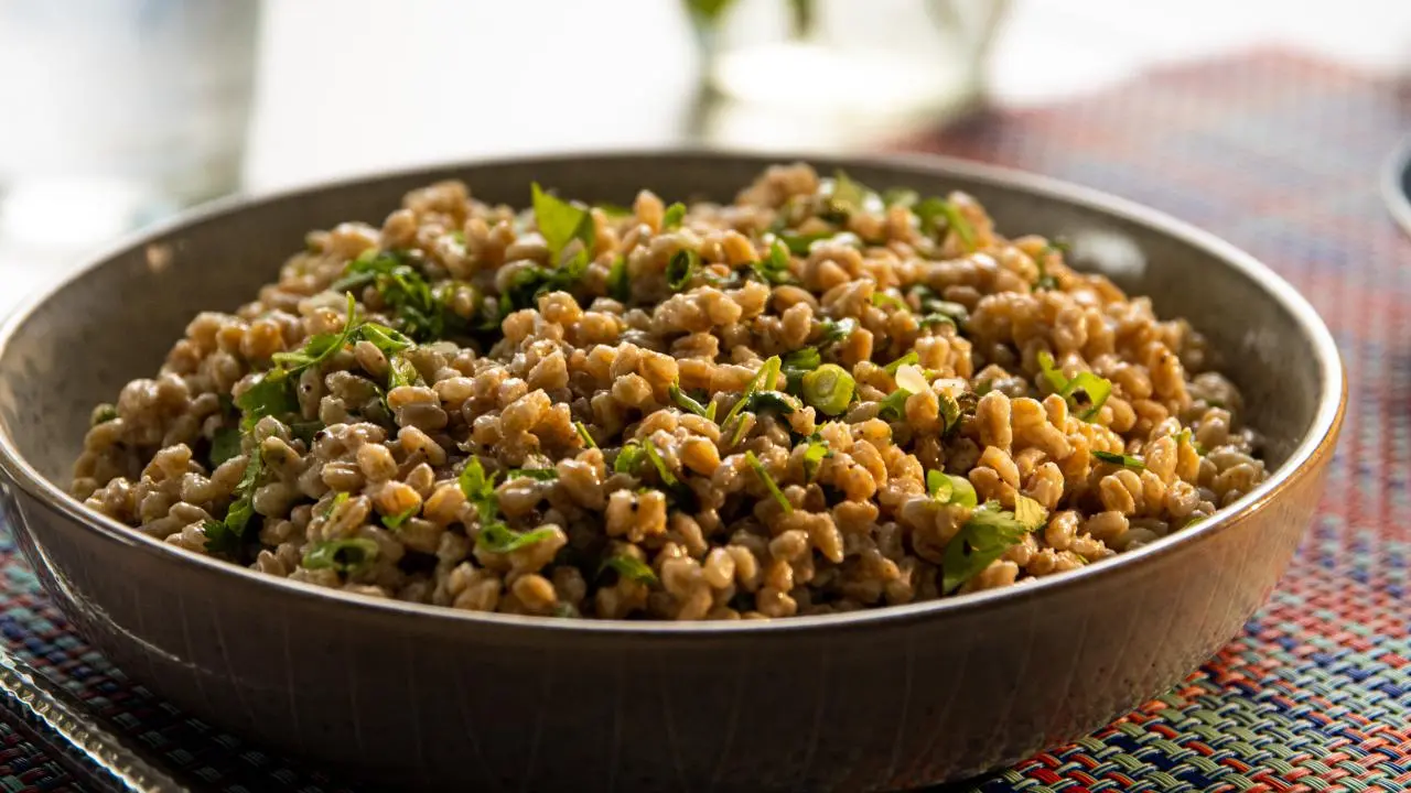 Tahini Honey Farro Salad