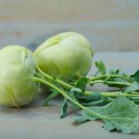 Green kohrabii vegetable. Healthy food.