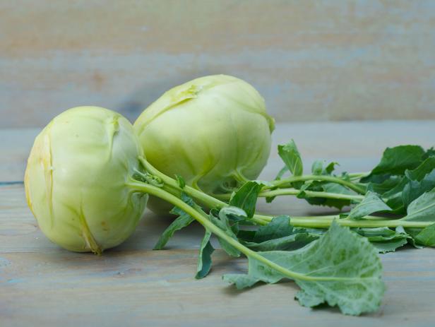 Green kohrabii vegetable. Healthy food.