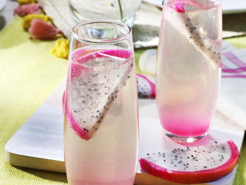 Miss Kardea Brown's Tropical Dragon Fruit Mimosas, as seen on the Food Networks, Delicious Miss Brown, Season 6.