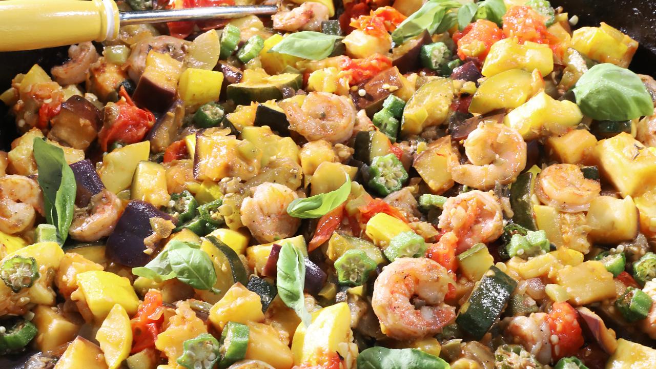 Ratatouille with Shrimp