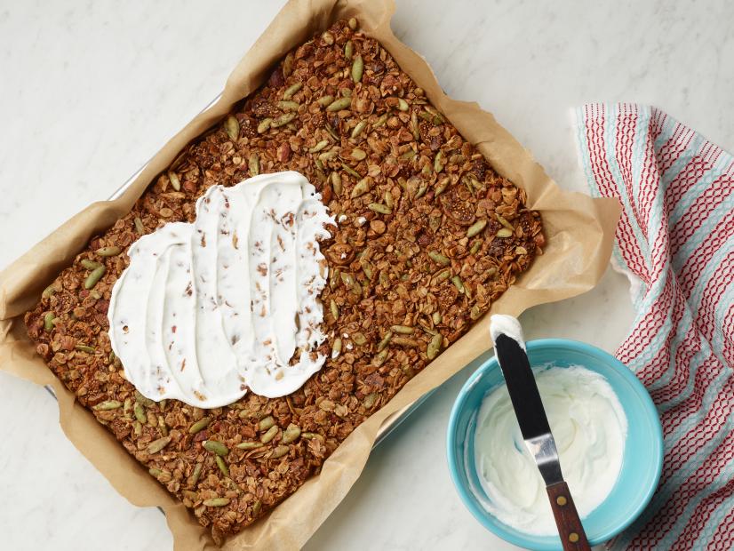 Food Network Kitchen’s Fig, Oat and Yogurt Bars, as seen on Food Network.
