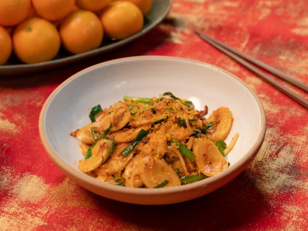 Chef Jon Yao's Stir Fried Rice Cakes with XO sauce, as seen on Food Network's Lunar New Year 2022