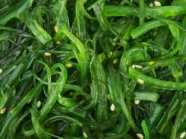 Full frame of seaweed salad as a background