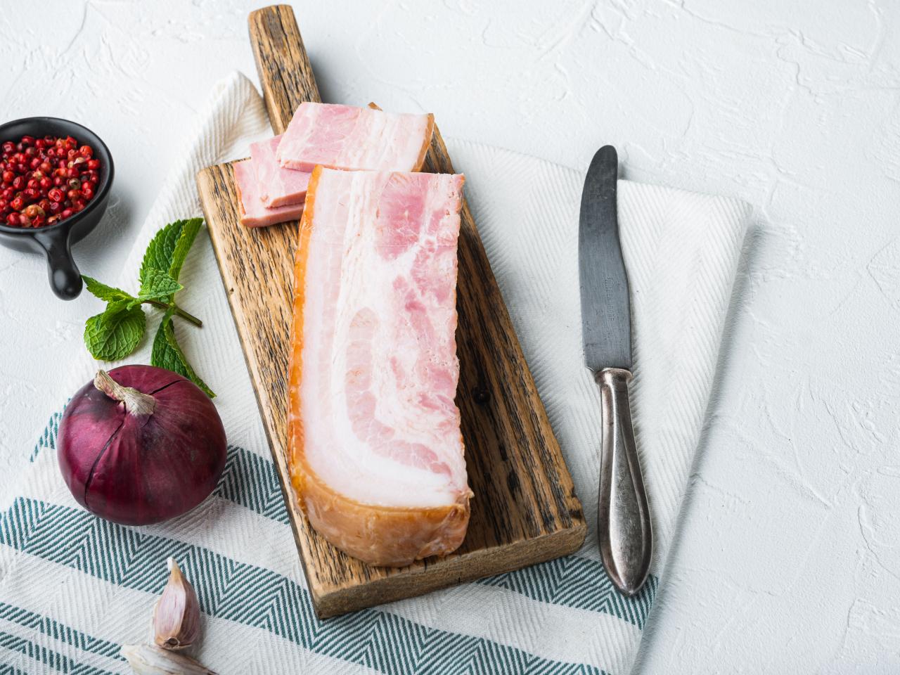How To Dice Salt Pork - A Family Feast®