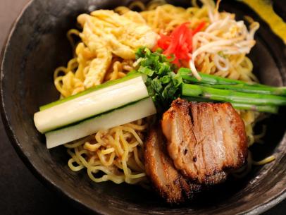 Hiyashi Chuka as served by Kobe Japanese Cuisine in Milcreek, Utah, as seen on Diners, Drive-ins, and Dives, season 34.