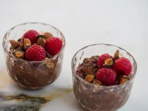 No-Cook Chocolate Coconut Budino, as seen on Simply Giada, Season 1.