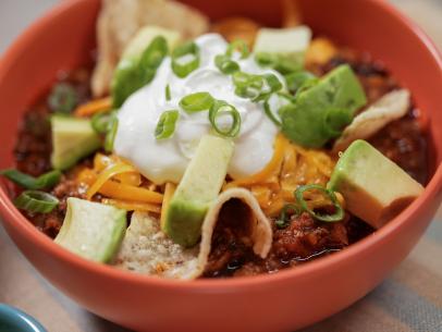 Alex Guarnaschelli makes her Slow Cooker Chili, as seen on The Kitchen, Season 29.
