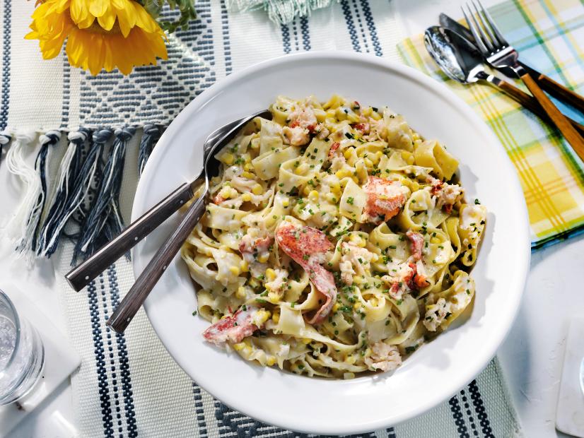 Miss Kardea Brown's Creamy Lobster and Corn Pappardelle, as seen on the Food Networks, Delicious Miss Brown, Season 6.
