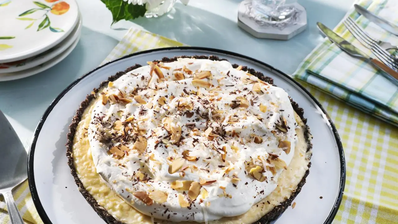 Dark Chocolate Coconut Cream Tart