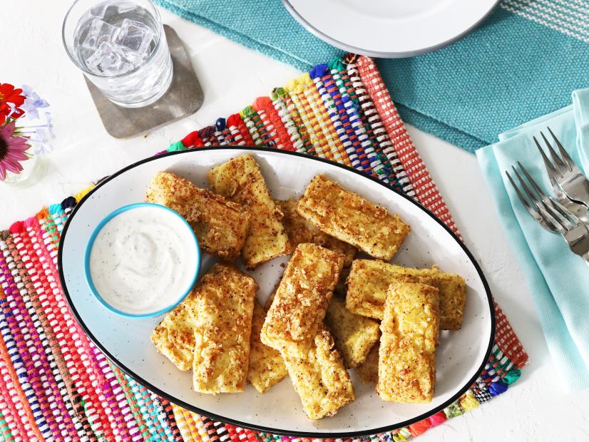 Miss Kardea Brown's Lemon-Pepper Fried “Chicken Tenders” with tofu, as seen on the Food Networks, Delicious Miss Brown, Season 6.