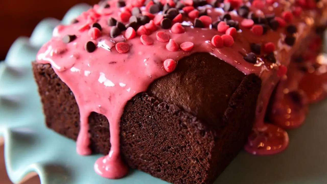 Dark Chocolate Cherry Loaf Cake