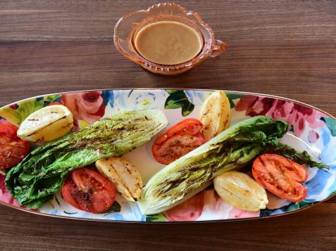 Grilled Tomato and Caesar Salad