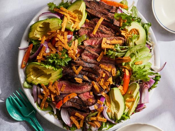 Fajita Steak Salad With Cilantro Lime Vinaigrette Recipe Food Network Kitchen Food Network