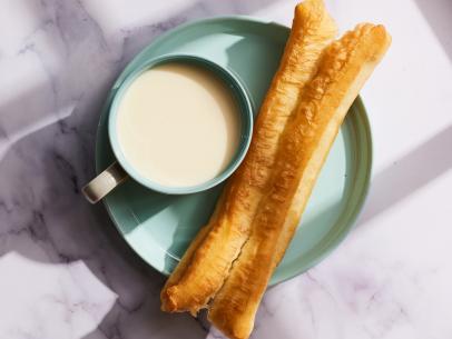 Description: Food Network Kitchen's Homemade Soy Milk with Youtiao.