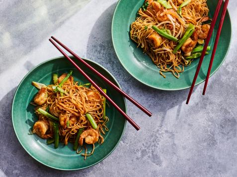 Soy Sauce Chow Shrimp Egg Noodles