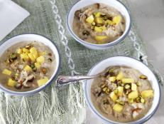 This rice pudding has some of my favorite Indian flavors, like cardamom, coconut milk and mango. I like using basmati rice for my rice pudding because the grains retain their shape without becoming mushy.