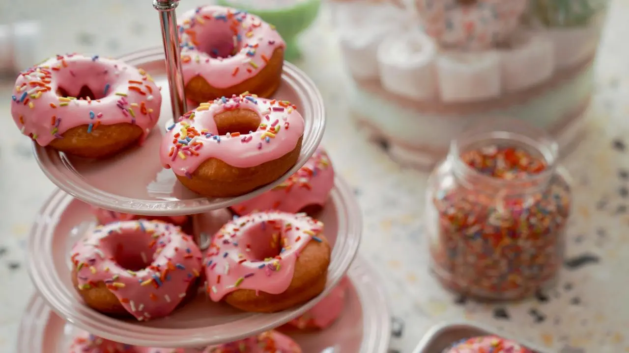 Sprinkle-y Glazed Yeasted Donuts
