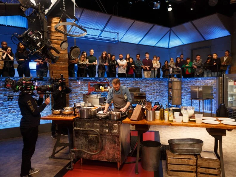 Behind the scenes of Chef Bobby Flay preparing his Round 2 dish, as seen on Beat Bobby Flay, Season 22.