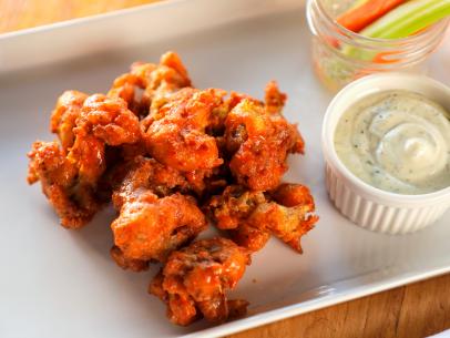Buffalo Cauliflower Wings as served at The Acre in Albuquerque, NM, as seen on Diners, Drive-Ins and Dives, season 35.