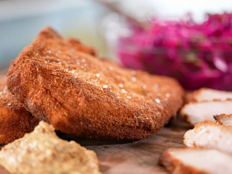 Jeff Mauro makes his Buttermilk Brined Pork Chop, as seen on The Kitchen, season 30.