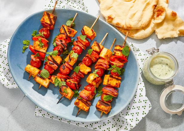 Paneer Tikka with Cilantro Mint Chutney image