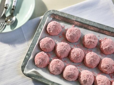 Strawberry Snowball Cookies